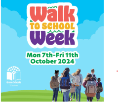 Greenschools News:   Walk to School Week October 7th – 11th